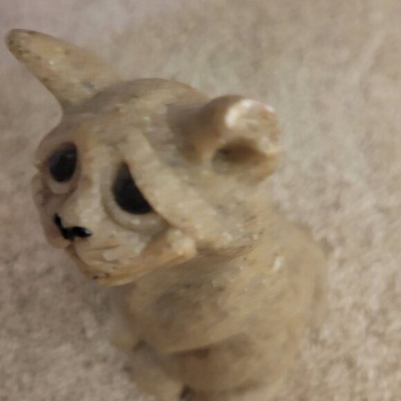 Handcrafted Sad Cat Figurine Stone Cute & Quirky Vintage Quarry Critters Chico - Picture 6 of 14